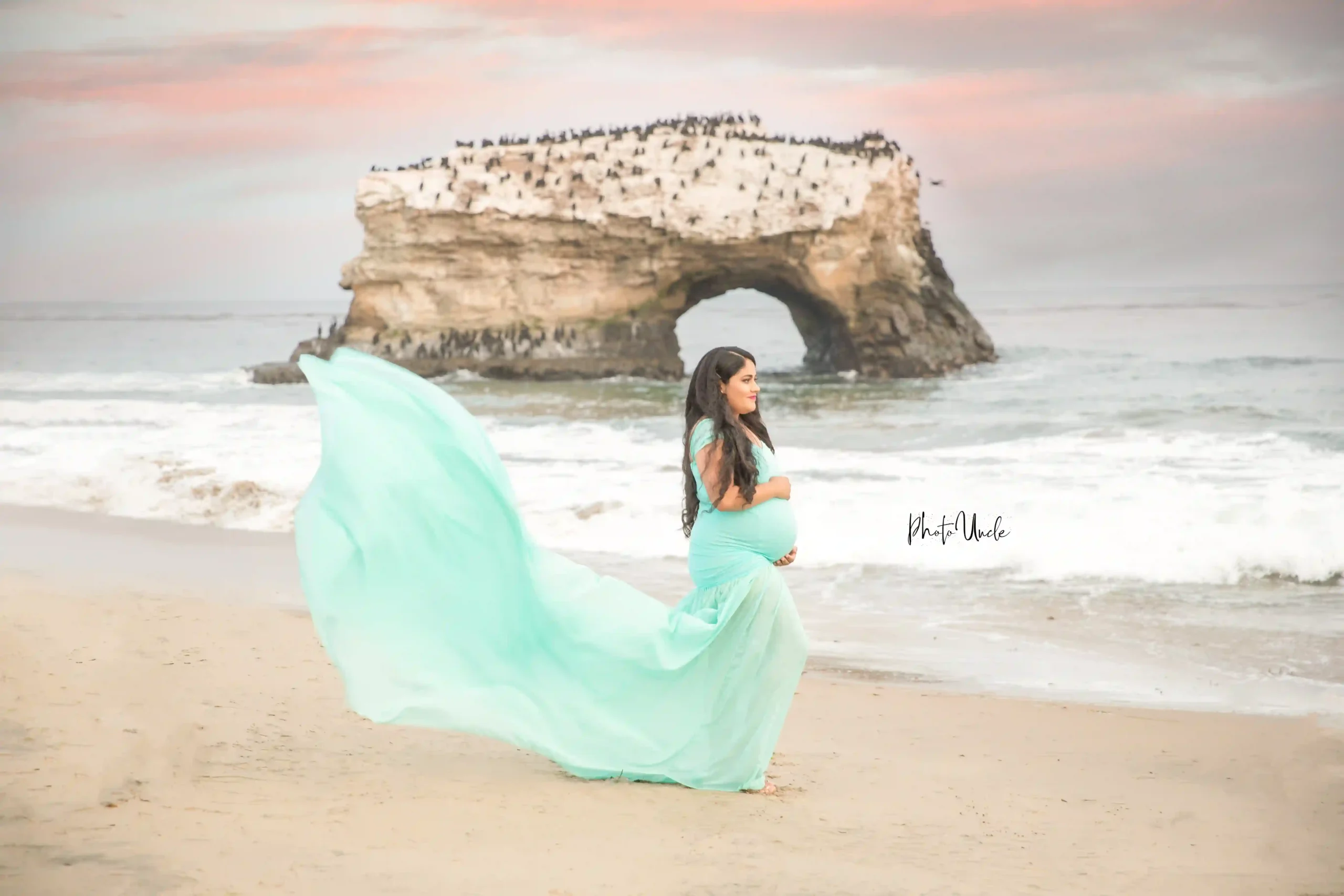 Stunning Sea Green Maternity Maxi Gown for Photoshoots Stunning Sea Green Maternity Maxi Gown for Photoshoots