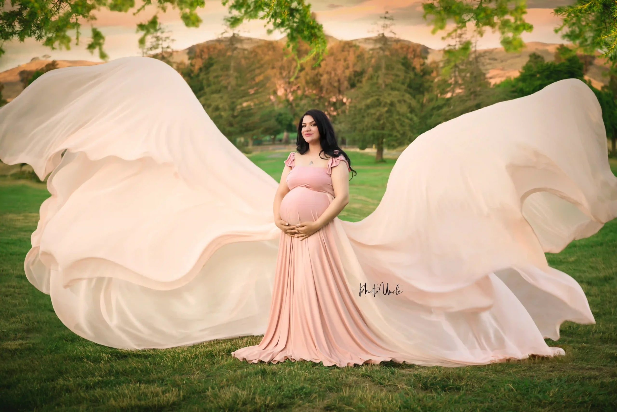 Blush Gorgeous Maxi Maternity Gown for Women with Veil Blush Gorgeous Maxi Maternity Gown for Women with Veil