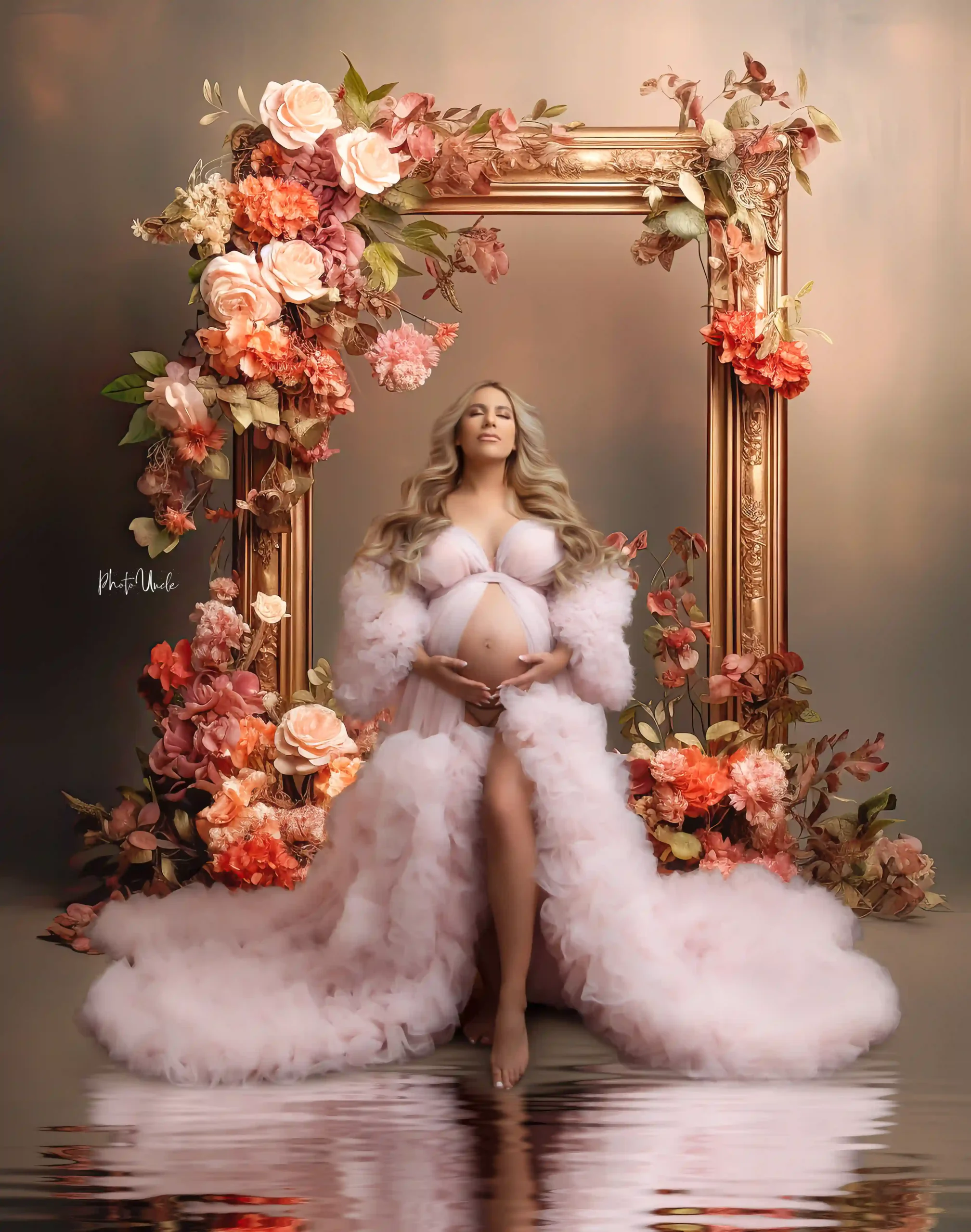 Muted Lavender Ruffle Tulle Maternity Dress Muted Lavender Ruffle Tulle Maternity Dress